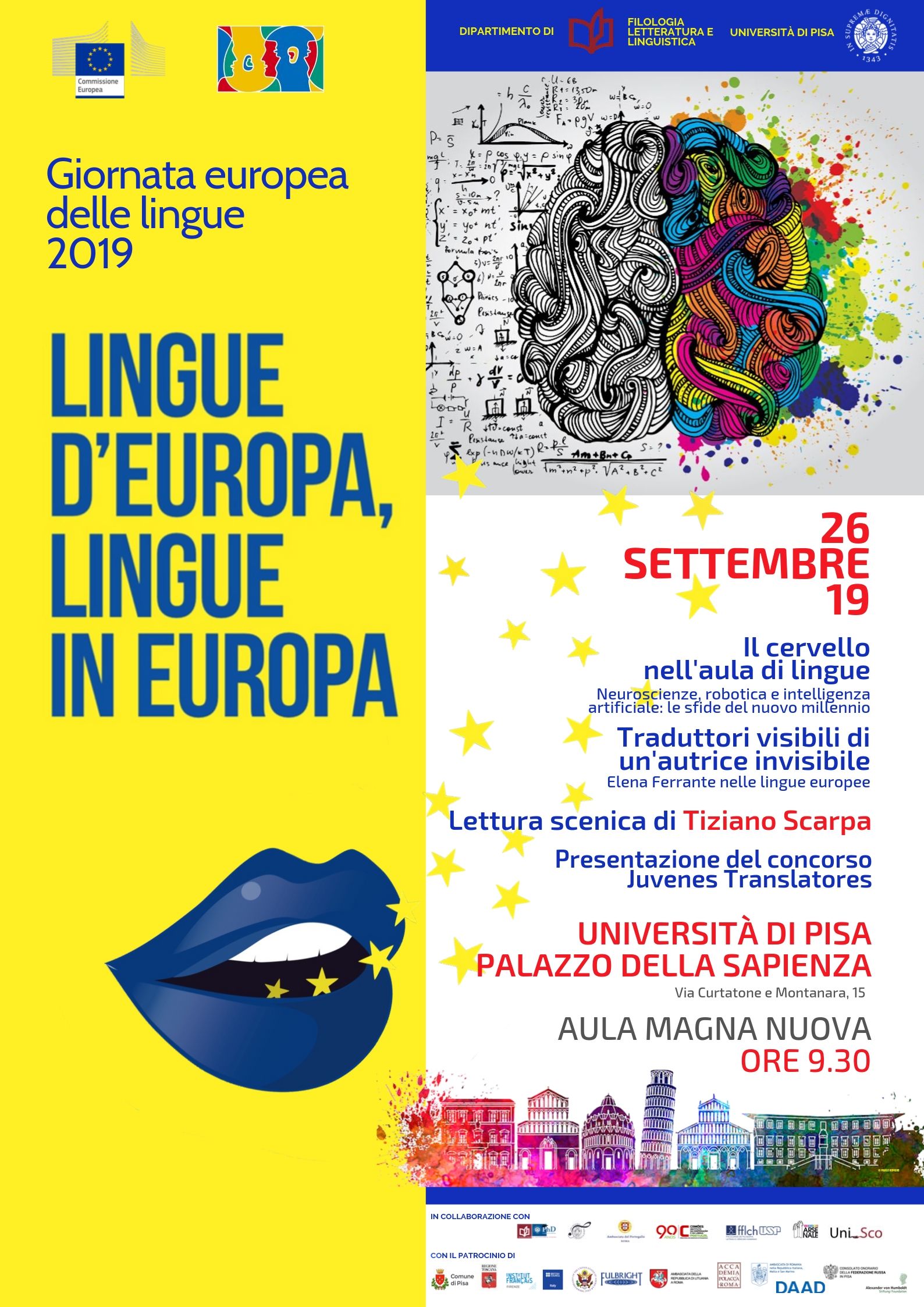 Giornata europea delle lingue • Dipartimento di Filologia, Letteratura e Linguistica Giornata europea delle lingue • Dipartimento di Filologia, Letteratura e Linguistica